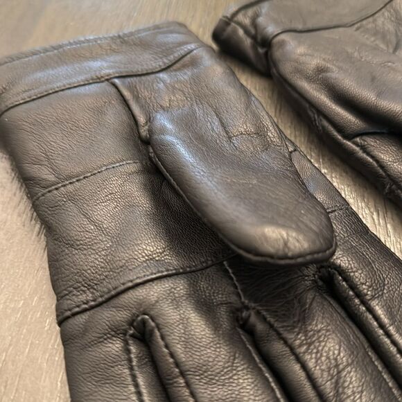 Black Leather Gloves Size Small Medium 100% Leather - Picture 5 of 10